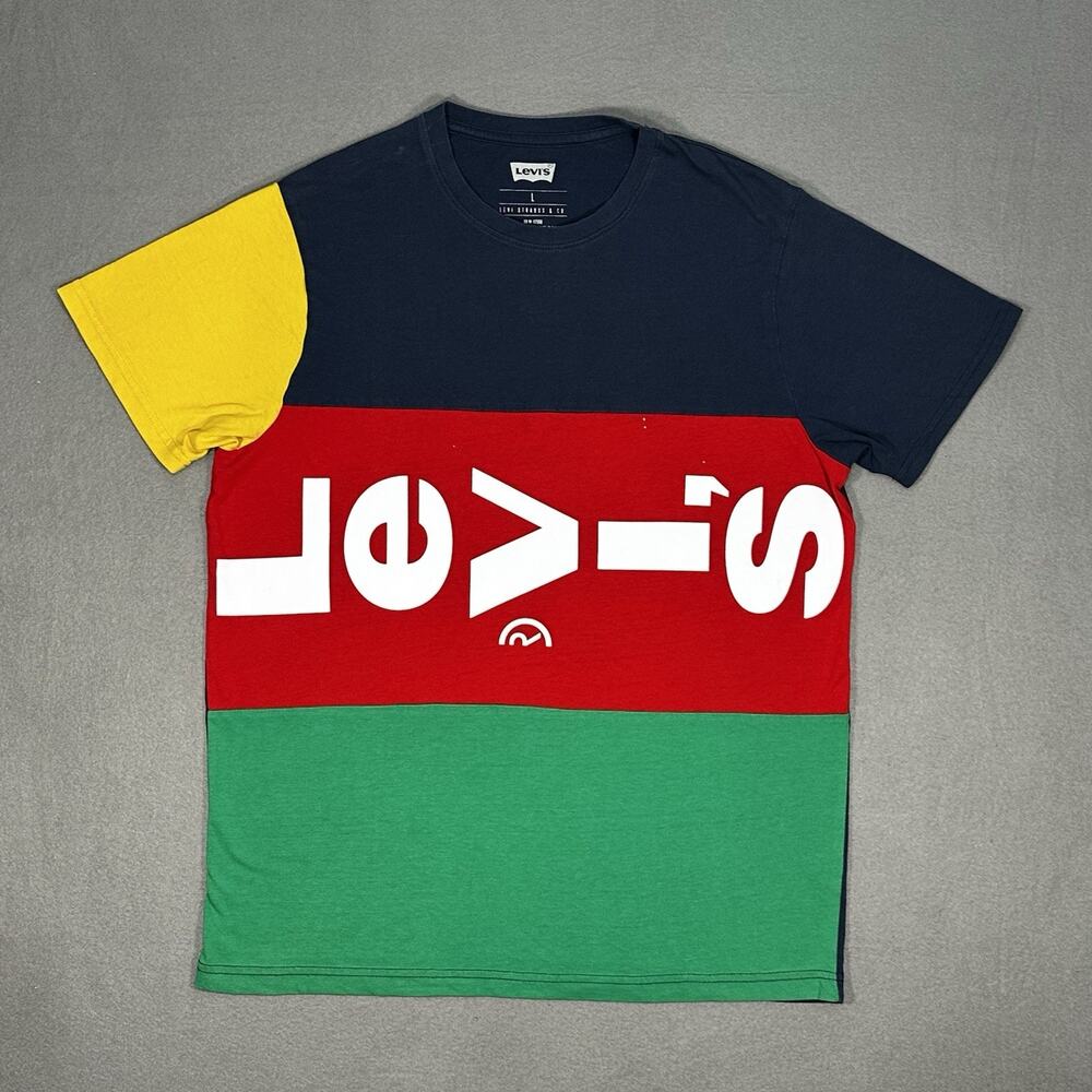 Levi’s Colorblock Graphic Logo T-Shirt Men’s Large Multicolor